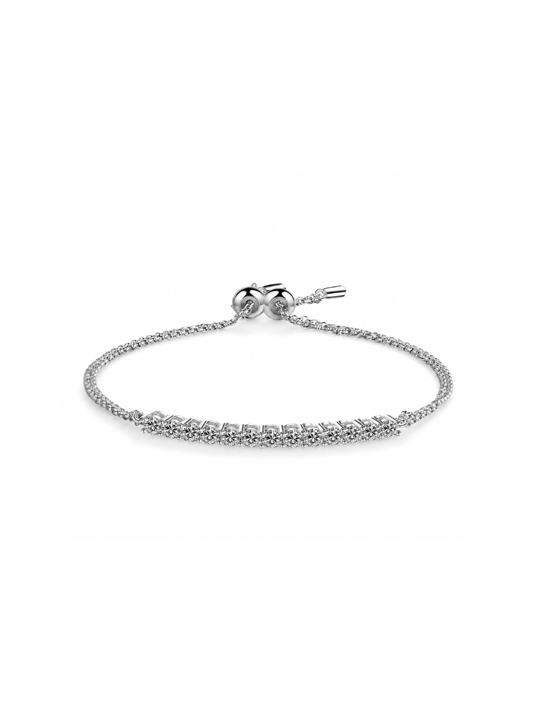 Bracelet Riviera réglable Moissanite en Argent 925