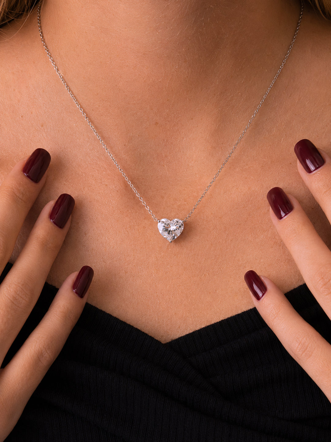 Collier Élisée en moissanite en argent 925