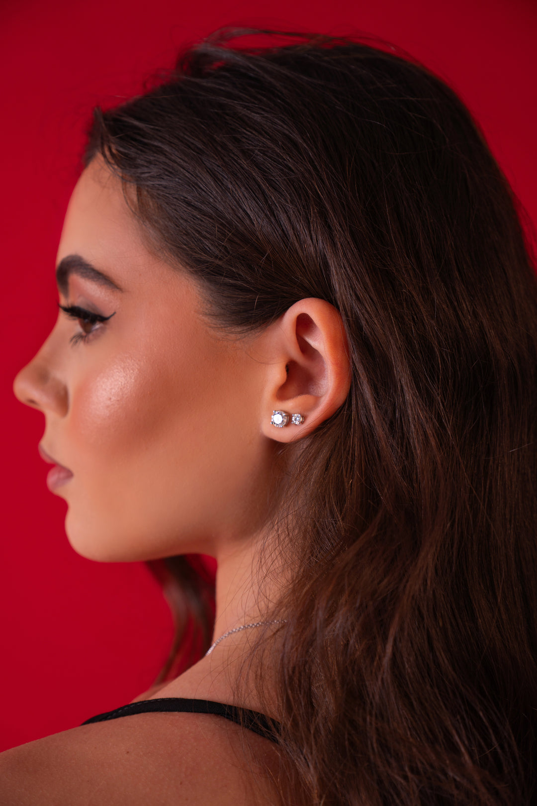 Round Cut 0.5ct Moissanite Earrings