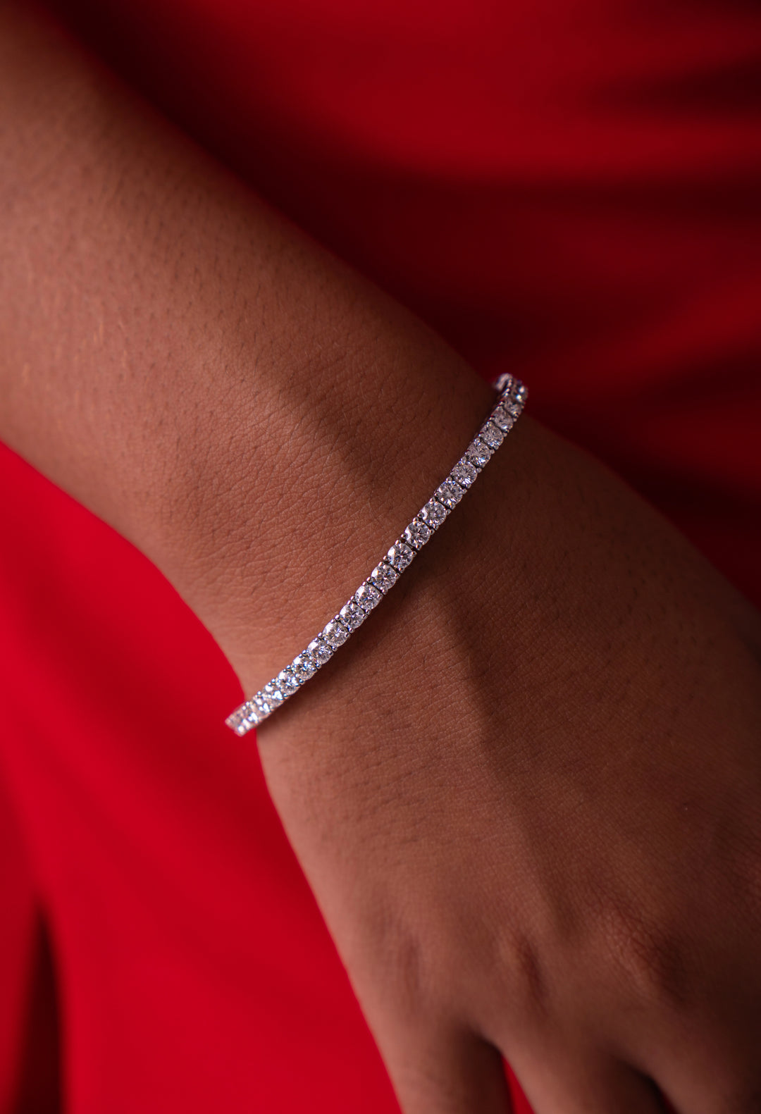 Pulseira Riviera em Prata 925 Moissanite