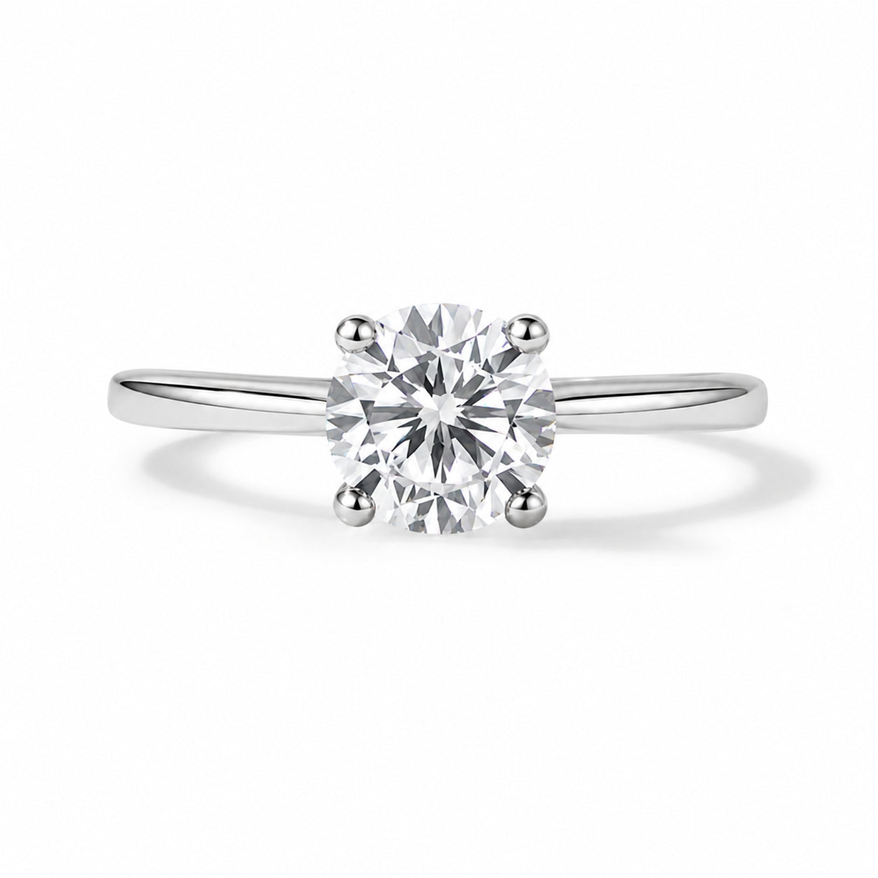 Bague ajustable Amalfi en moissanite en argent 925