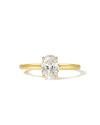 Anel Oval em Prata 925 com Moissanite