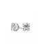 Boucles d’oreilles solitaires rondes 2 carats en moissanite en argent 925