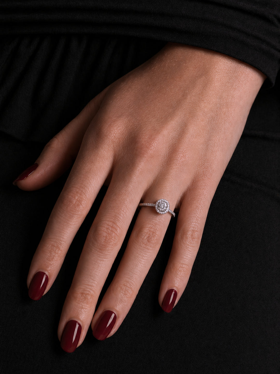 Bague réglable Lumière en Moissanite en argent 925