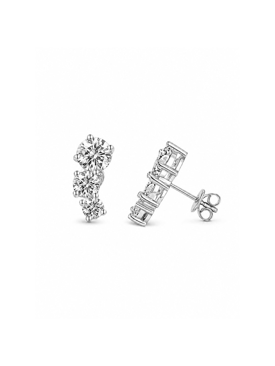 Boucle d’Oreille Ear Cuff avec Moissanite en Argent 925