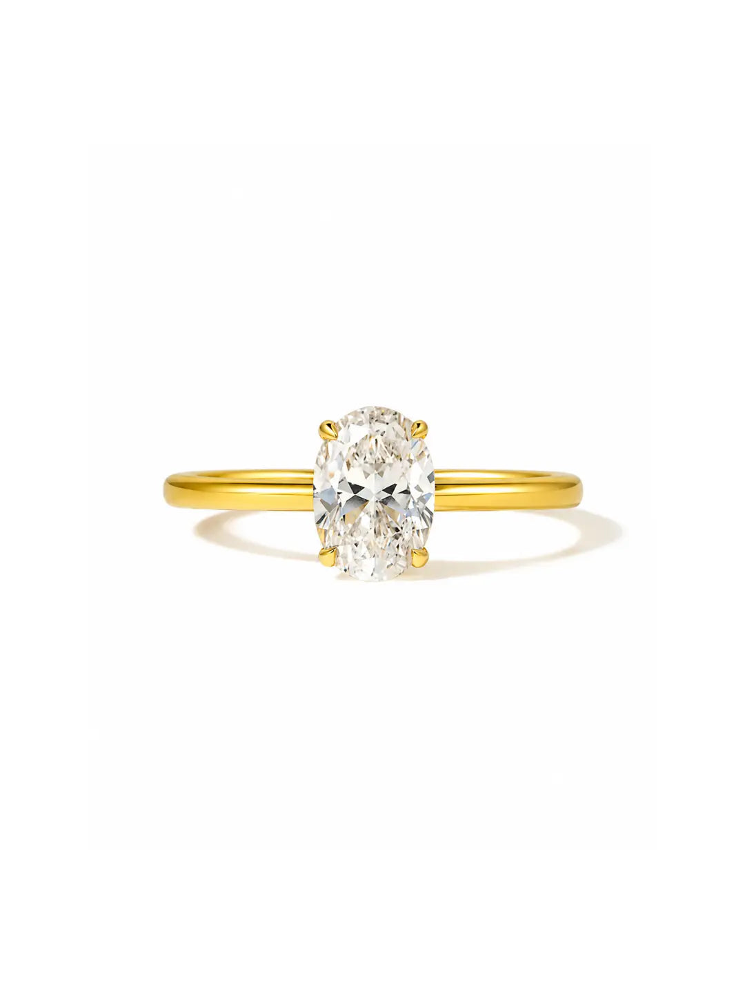 Bague ovale en argent 925 en moissanite