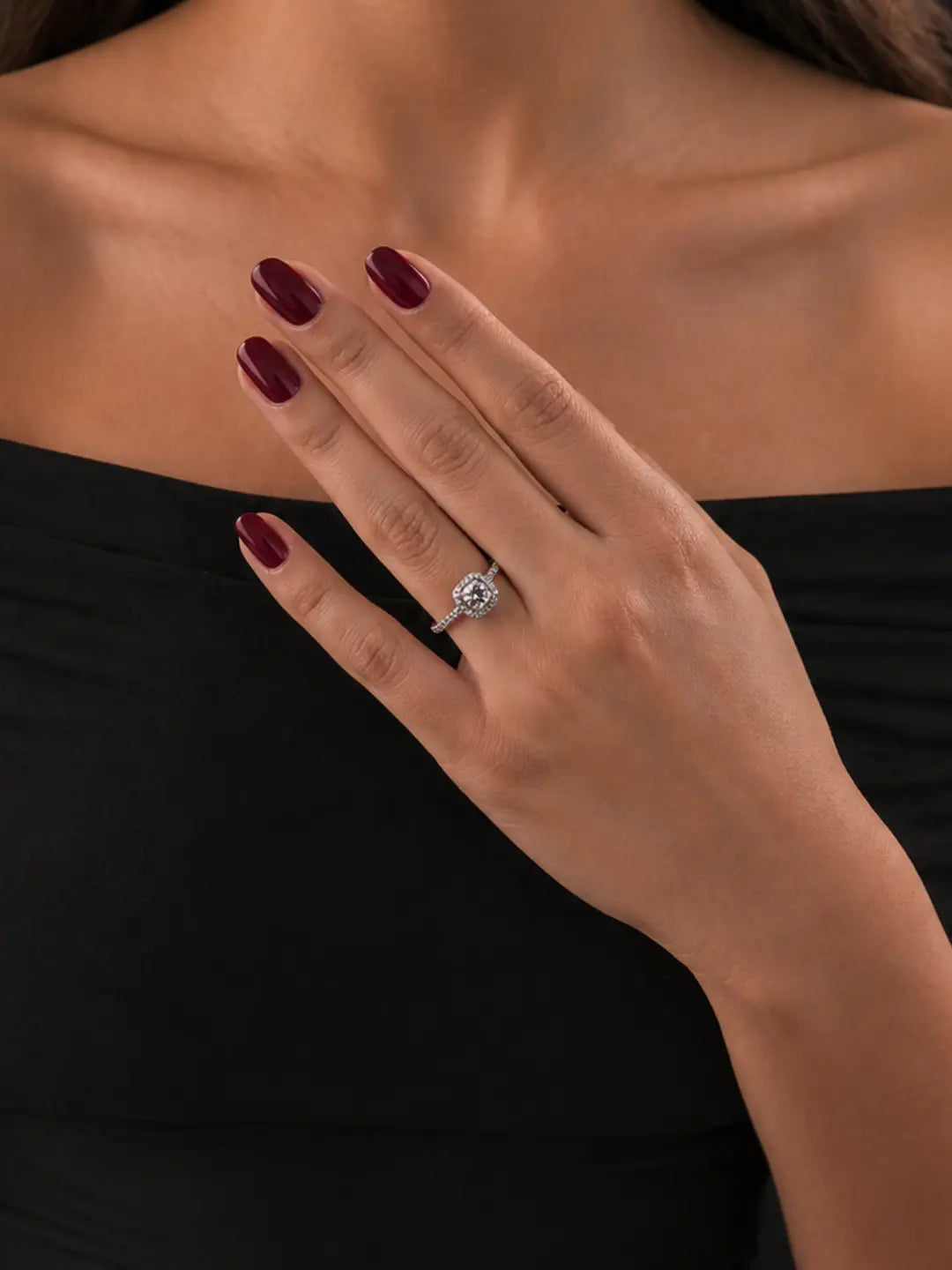 Bague Aurea ajustable en moissanite en argent 925