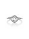Bague réglable Lumière en Moissanite en argent 925