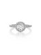 Bague réglable Lumière en Moissanite en argent 925