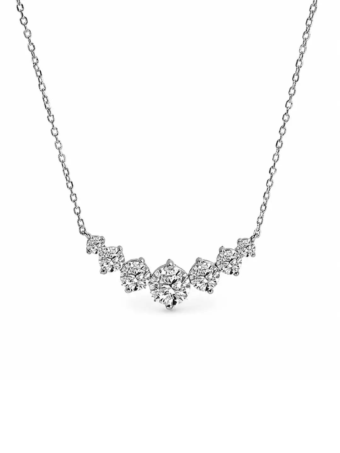 Collier Moissanite courbé en Argent 925
