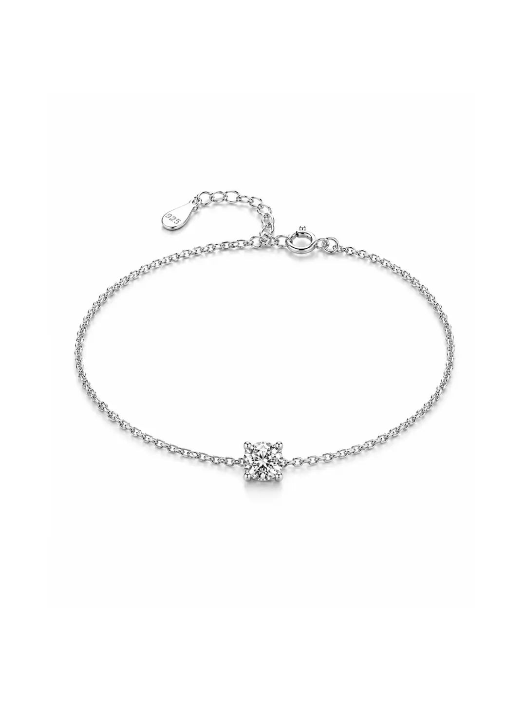 Bracelet point de lumière minimaliste Moissanite